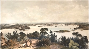 City and Harbour of Sydney  from Near Vaucluse 1852