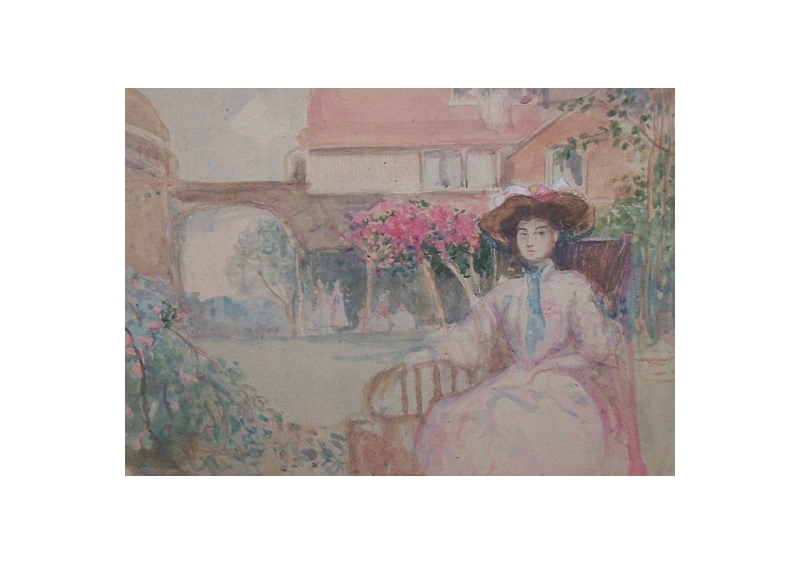 Lady Seated in a Garden