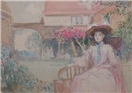 Lady Seated in a Garden